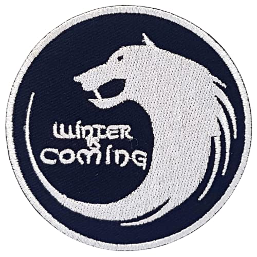 Winter is Coming Game of Thrones House Stark Wolf Bügelbild bestickt von GK