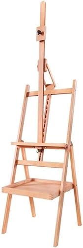 GKJHTED Staffelei für den Außenbereich für Erwachsene, 150–190 cm, verstellbare Staffelei mit Schublade, solide Staffelei, Leinwandkunst bis zu 90 cm (A 45 x 45 x 150 cm) (B 45 x 45 x 150 cm) von GKJHTED