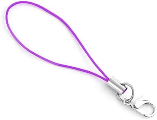 20 Stück Telefon-Lanyard mit Karabinerverschluss, Polyester, Handy-Gurtband, Kordel für DIY-Lanyards, Schlüsselanhänger, Bastelzubehör, Lila von GKLUTV