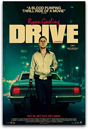 GKSBTS Bild Auf Leinwand 50x70cm Drive Ryan Gosling Movie3 Poster Soggiorno Camera da letto Pittura Opera d'arte Senza Cornice von GKSBTS