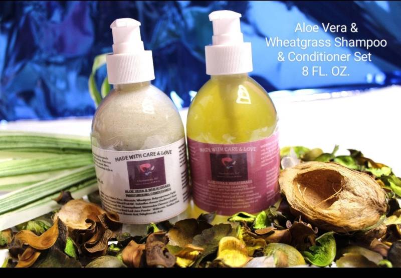 Aloe Vera Und Weizengrass Moisturizing Shampoo Deep Conditioner Set. Mit 2 Unze. Oder 1, 14 Unzen Von Casual Haaröl von GLAMTANICALS