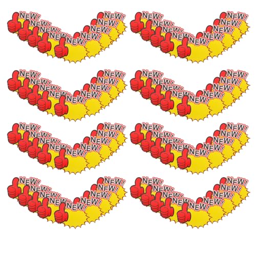 GLEAVI 1 Satz Explosiver Verkaufsanhänger Für Den Einzelhandel Flohmarkt-tags Etiketten in Sternform Burst-sale-tags Partybevorzugungsetiketten Verkaufsschild-tags Papier 100st von GLEAVI