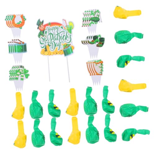 GLEAVI 1 Satz Kleeblatt-partydekorationen Dekorativ Klein St. Patricks Day Ballon Kuchen St Patricks Day Dekorationen Irische Themenparty Grüner Deckel Green Papier GLEAVI 1 Satz Kleeblatt-partydekorationen Dekorativ Klein St. Patricks Day Ballon Kuchen St Patricks Day Dekorationen Irische Themenparty Grüner Deckel Green Papier von GLEAVI