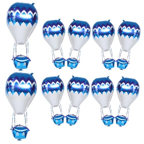 GLEAVI 10 Stücke Aluminium Film Ballon Heißluftballon Dekorationen Dusche Heißluftballon Party Dekorationen Blau GLEAVI 10 Stücke Aluminium Film Ballon Heißluftballon Dekorationen Dusche Heißluftballon Party Dekorationen Blau von GLEAVI