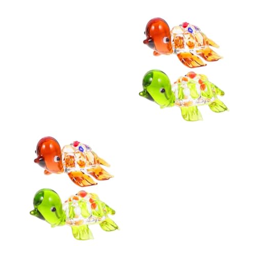 GLEAVI 2 Sätze Schildkrötenglasornamente Tischdekoration Schildkrötendekor Desktop - Mini - Klein Schildkrötenhandwerk Schildkröteschreiber - 2 Stücke * 2 GLEAVI 2 Sätze Schildkrötenglasornamente Tischdekoration Schildkrötendekor Desktop - Mini - Klein Schildkrötenhandwerk Schildkröteschreiber - 2 Stücke * 2 von GLEAVI