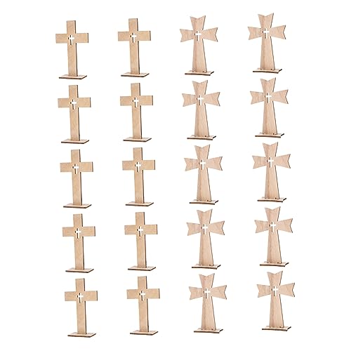GLEAVI 20 Sätze Kreuzornamente Aus Holz Ästhetisch Wohnzimmerdekor Dekoration Für Kleine Religiöse Tisch Kreuz Tisch Form Kreuzverzierung Outdoor- Schild Khaki GLEAVI 20 Sätze Kreuzornamente Aus Holz Ästhetisch Wohnzimmerdekor Dekoration Für Kleine Religiöse Tisch Kreuz Tisch Form Kreuzverzierung Outdoor- Schild Khaki von GLEAVI