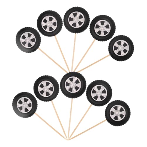 GLEAVI 20 Stück Kuchenstangen Einfügen Rad Geburtstagsfeier Rennwagen-Kuchendekorationen Nachtisch Partyartikel für Rennwagen Autos Cupcake Topper auto kuchen dekorationen Bambus Schwarz GLEAVI 20 Stück Kuchenstangen Einfügen Rad Geburtstagsfeier Rennwagen-Kuchendekorationen Nachtisch Partyartikel für Rennwagen Autos Cupcake Topper auto kuchen dekorationen Bambus Schwarz von GLEAVI