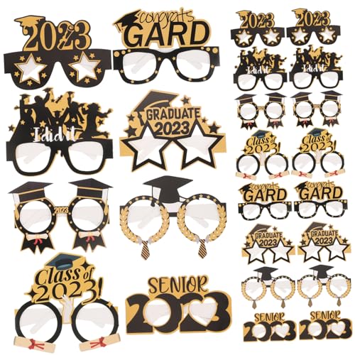 GLEAVI 24 Stück 2023 Papierbrillen Dekoration grad bild requisiten aufdecken Gläser für Party Abschluss Fotografie Zubehör Fotokabine der Abschlusssaison Abschlussbrille GLEAVI 24 Stück 2023 Papierbrillen Dekoration grad bild requisiten aufdecken Gläser für Party Abschluss Fotografie Zubehör Fotokabine der Abschlusssaison Abschlussbrille von GLEAVI