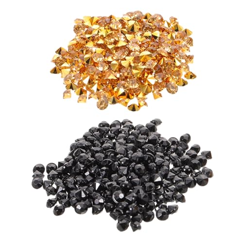 GLEAVI 2Er-Pack Diamanten Gold Schwarz Spitzbodenfest Glamouröse Dekorsteine für Hochzeit Tischstreu Deko Vase Makeup Boxen Party Konfetti Strahlende Schmucksteine GLEAVI 2Er-Pack Diamanten Gold Schwarz Spitzbodenfest Glamouröse Dekorsteine für Hochzeit Tischstreu Deko Vase Makeup Boxen Party Konfetti Strahlende Schmucksteine von GLEAVI