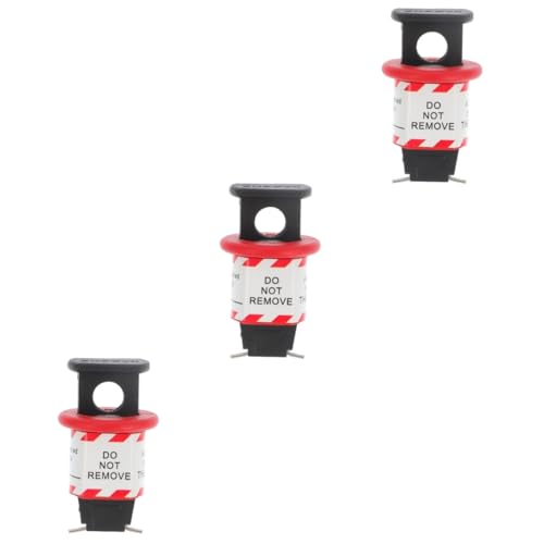 GLEAVI 3St MCB sicherheitsschloss lichtbrecher Elektrischer Schaltkreis-Unterbrecher Mini-Sicherungsautomat Elektrischer Schutzschalter Breaker-Zubehör -Schnalle Metall rot von GLEAVI