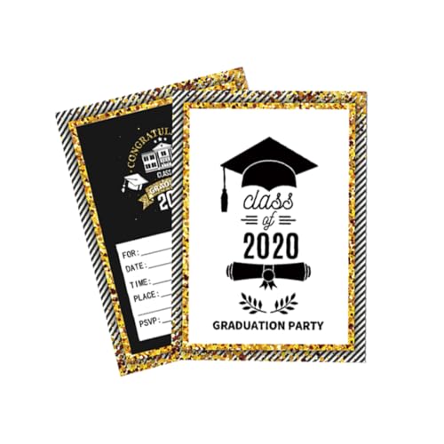 GLEAVI 50 Stück Abschlusseinladungskarte Junggesellin Abschlussgruß Abschlusskarte Ihr Goldfolie Grad Party Einladung Einladungskarten Abschlussklasse 2020 Party-gruß Rosa GLEAVI 50 Stück Abschlusseinladungskarte Junggesellin Abschlussgruß Abschlusskarte Ihr Goldfolie Grad Party Einladung Einladungskarten Abschlussklasse 2020 Party-gruß Rosa von GLEAVI