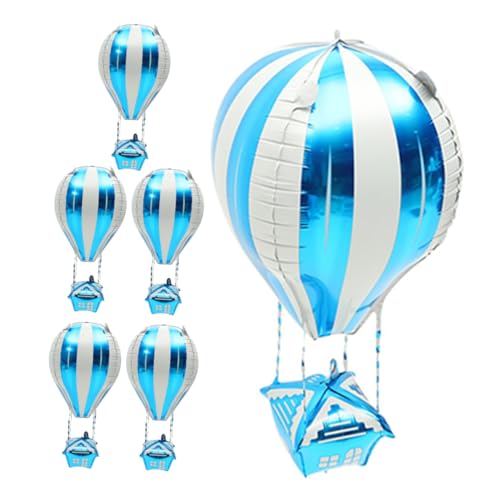GLEAVI 6 Stück Heißluftballon Dekoration Heißluftballon Aluminium Partyballons Aluminium Heißluftballon Heißluftballon Klassenzimmer Dekorationen Aluminiumfolie Himmelblau GLEAVI 6 Stück Heißluftballon Dekoration Heißluftballon Aluminium Partyballons Aluminium Heißluftballon Heißluftballon Klassenzimmer Dekorationen Aluminiumfolie Himmelblau von GLEAVI