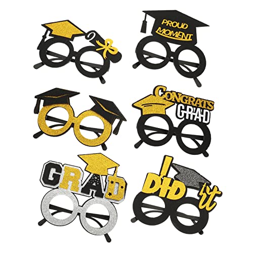 GLEAVI 6 Stück Photo Gläsebrahmen Kappe prop brille abschluss Gläser Party-Requisiten für die Abschlusssaison Grad Abschluss Requisiten Gradbrille Filzstoff GLEAVI 6 Stück Photo Gläsebrahmen Kappe prop brille abschluss Gläser Party-Requisiten für die Abschlusssaison Grad Abschluss Requisiten Gradbrille Filzstoff von GLEAVI