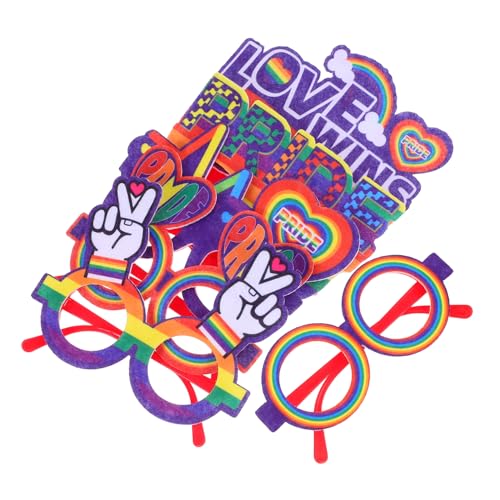 GLEAVI 6 Stück Stolze Regenbogenbrille Zubehör für Partykostüme Liebe Herzbrille karneval brille Requisiten für Make-up-Fotoautomaten Karnevalskostümzubehör Plastik GLEAVI 6 Stück Stolze Regenbogenbrille Zubehör für Partykostüme Liebe Herzbrille karneval brille Requisiten für Make-up-Fotoautomaten Karnevalskostümzubehör Plastik von GLEAVI