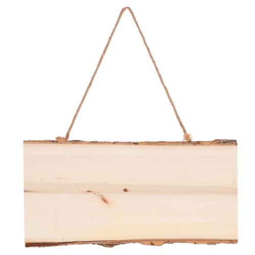 GLEAVI Unvollendetes Holzschild Blanko Rechteckig Zum Aufhängen Holz-Diy-Bastelprojekt Holzschild Mit Seil Türwand Dekorativ von GLEAVI