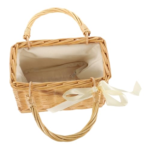 GLEAVI geflochtener Handkorb Raffia Bag Korb Wicker Rattan -Geldbörsenkorb Griffe Beige handtasche Hochzeitsblumenmädchenkorb Handheld Ring gewebter Korb Weide Light Brown GLEAVI geflochtener Handkorb Raffia Bag Korb Wicker Rattan -Geldbörsenkorb Griffe Beige handtasche Hochzeitsblumenmädchenkorb Handheld Ring gewebter Korb Weide Light Brown von GLEAVI