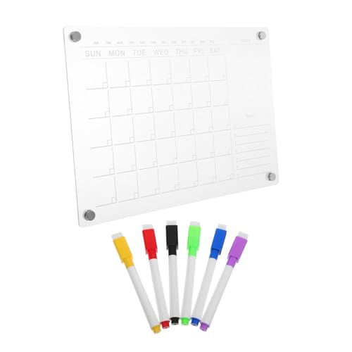 Magnetische Notiztafel Magnetisches Whiteboard Magnetischer Notizblock Magnetische Schwebende Schreibnotiztafel Menütafel Für Zu Hause Küche Menütafel Acryl Transparent GLEAVI von GLEAVI