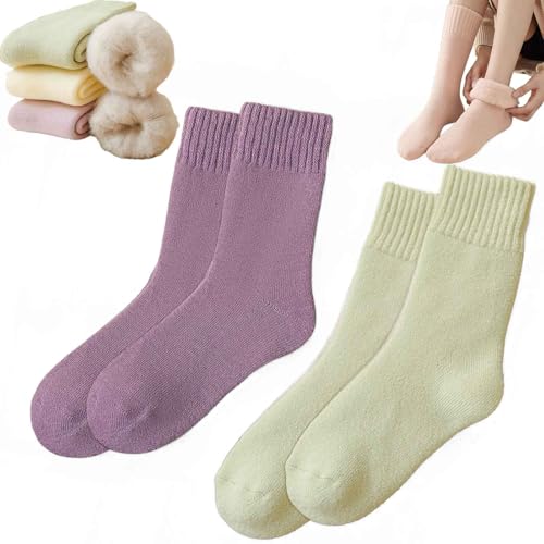 GLIART Chicshouse Winter Thermal Socks, Chicshouse Socks, Winter Velvet Solid Color Plush Thermal Socks for Women (C) von GLIART