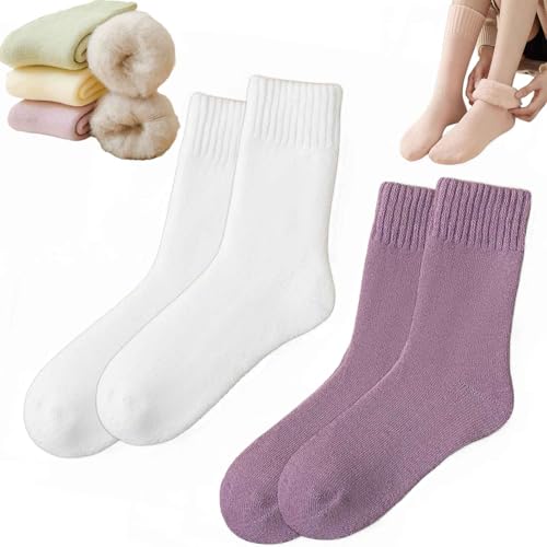 GLIART Chicshouse Winter Thermal Socks, Chicshouse Socks, Winter Velvet Solid Color Plush Thermal Socks for Women (G) von GLIART