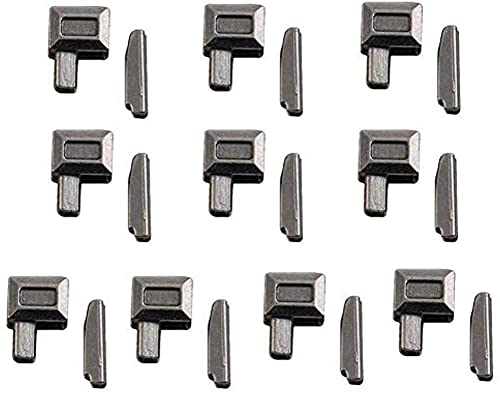 GLIMDA 10 Sets Metall Reparatur Reißverschluss Stopper Open End Reißverschluss Stopper DIY Zubehör für Kleidung Nähen Reißverschluss von GLIMDA