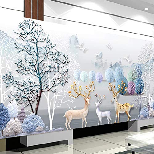 GLITZFAS Diamant Painting Kit DIY 5d Elk Muster Diamond Painting Sets Schlafzimmer Wohnzimmerdekoration Wanddekoration (120x60cm) von GLITZFAS