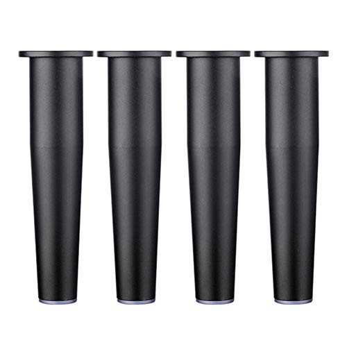 GLJTUO Schwarze Möbelbeine, Tischbeine Aus Aluminiummetall, Verstellbarer Runder Sockel, 4Er-Set, Sofa, Tischbeine Aus Metall Für Couchtisch, Fernsehschrank, Kleiderschran,Black-8cm/3in von GLJTUO