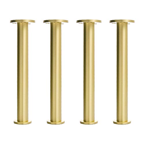 GLJTUO Zoll/12 Zoll Gold-Schwarz-Kupfer-Tischbeine, Verstellbare Möbelbeine Mit Schrauben, Sofa-Ersatzmöbelbeine, 4Er-Set, Für Sofa, Fernsehständer, Couchtisch, Badezimmer,Gold-30cm/12inch von GLJTUO