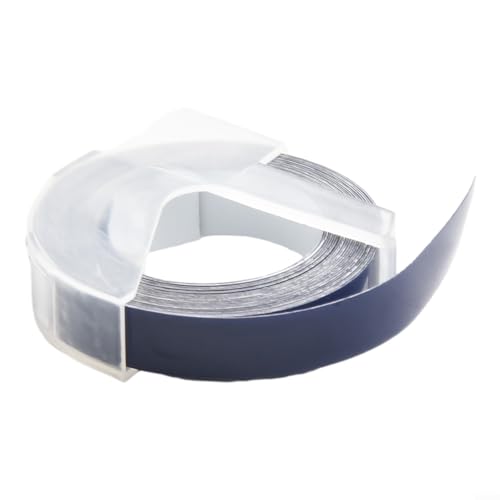 Widerstandsfähiges, 9 mm 3D-geprägtes Etikettenband für manuelle Etikettenhersteller, geeignet für den industriellen Einsatz (Violettblau) von GLOBALHUT
