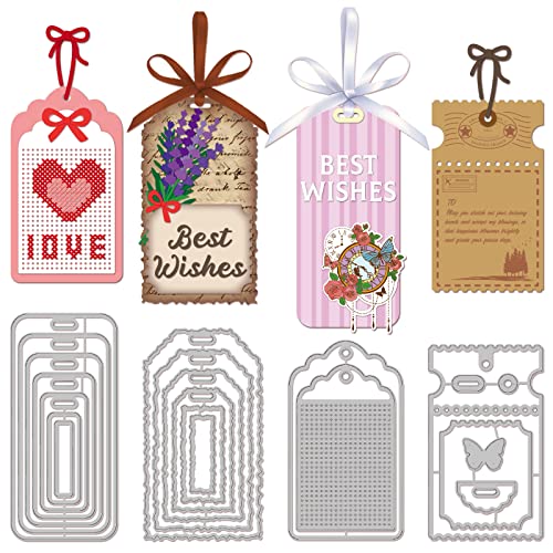 GLOBLELAND Lesezeichenrahmen Stanzformen Metallstempel Border Stanzschnitte Prägeschablonen Vorlage für die Papierkartenherstellung Dekoration DIY Scrapbooking Album Basteldekor von GLOBLELAND