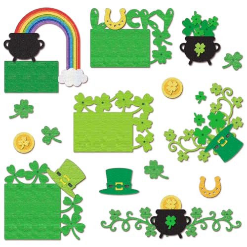 GLOBLELAND Saint. Patrick'S Day Corner-Stanzformen Für Die Kartenherstellung, Kleeblatt-Hut, Prägeschablonen Aus Karbonstahl, Vorlage Für DIY-Scrapbooking, Album, Basteldekoration von GLOBLELAND