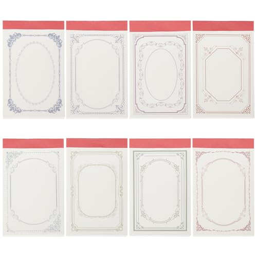 GLOBLELAND 400 Stück 8 Stile Vintage Dekopapier Blumenmuster Memopapier Scrapbook Notizblock Vintage Etikettenpapiere Für Scrapbooking Journal Supplies Dekorativer Karton von GLOBLELAND