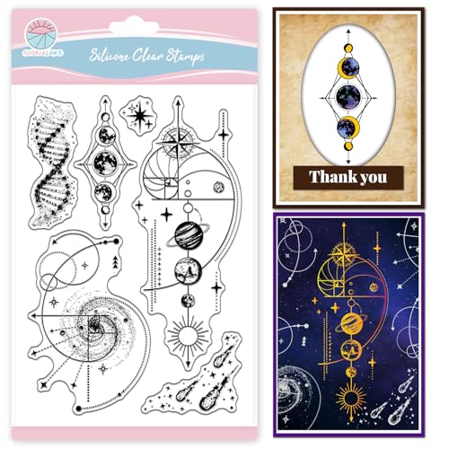 GLOBLELAND Fibonacci Planet Transparente Stempel für Scrapbooking Magische Sternengalaxie Klare Stamps Mathematische Formel Silikonstempel Für Kartengestaltung DIY Prägung Journaling GLOBLELAND Fibonacci Planet Transparente Stempel für Scrapbooking Magische Sternengalaxie Klare Stamps Mathematische Formel Silikonstempel Für Kartengestaltung DIY Prägung Journaling von GLOBLELAND