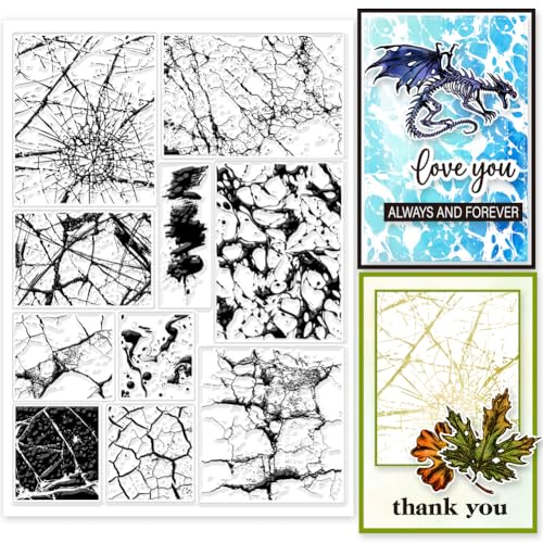 GLOBLELAND Marmorhintergrund Clear Stempels 11.7x8.3 Zoll Flecken Hintergrund Silikon Clear Stempel Siegel Wand Transparent Stamps Für DIY Scrapbooking Kartenherstellung von GLOBLELAND