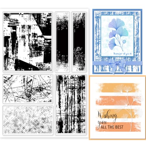 GLOBLELAND Paint Background Clear Stamps Graffiti Hintergrund Silikon Clear Stamp Seals for Cards Making DIY Scrapbooking Photo Journal Album Decoration von GLOBLELAND