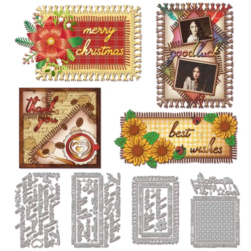 GLOBLELAND Stanzformen Mit Grüßen Deckenrand Stanzungen Segensworte Stanzformen Für Heimwerker Scrapbooking Kartenherstellung Journal Prägung Papierbasteln Dekor von GLOBLELAND