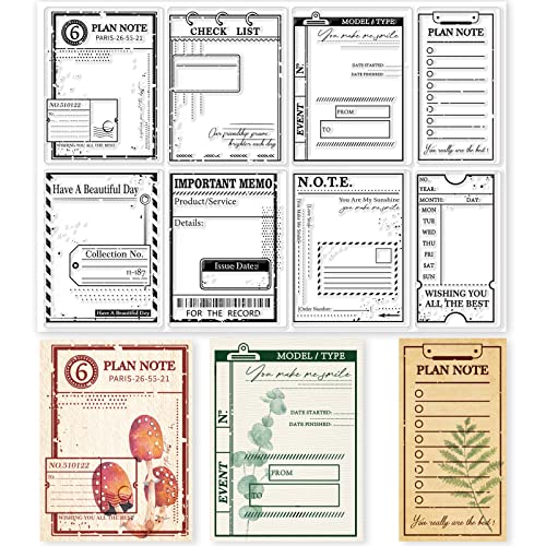 GLOBLELAND Vintage Plan Label Clear Stamps Für DIY Scrapbooking Organizer Task Arranger Silikon Clear Stamp Scheme Seals Für Tagebücher, Dekorative Karten, Die Fotoalben Machen von GLOBLELAND