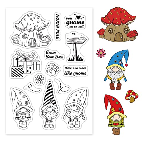 GLOBLELAND Zwerg Clear Stamps Silikon Transparent Stempel für Kartengestaltung Dekoration und DIY Scrapbooking von GLOBLELAND