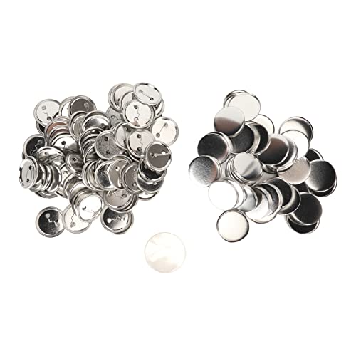 100 Set Pin Back Button Teile, Metall Robustes -Abzeichen für die Herstellung von Kunststoff-Bottoms Transparente Filme Personal Isierte Geschenke für die Gestaltung von Inserts von GLOGLOW