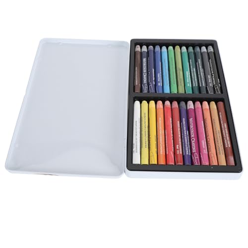 GLOGLOW Aquarellstift-Set, Professionelle Seidige Aquarellstiftstifte für Papiere, Tragbares Galerie-Set mit Aufbewahrungsbox für die Tägliche Praxis der Kunsterstellung (24 Farben) von GLOGLOW