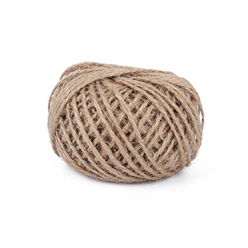 Hanf Seil, 30m 2mm Hanf Seil Twine Khaki Geflochtenes Baumwoll Seil Hand Gefertigt, Gewebter Dekorativer Seil Jute Twine Sting für DIY-Kunst Handwerk Dekoration für von GLOGLOW