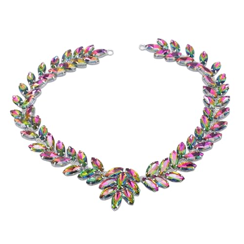 Kristall-Strass-Kette, Markante Marquise-Form, Auffällige Helligkeit, Modischer Luxusbesatz, Tolle Handwerkskunst, Langlebigkeit, Vielseitige Kleidung, Schuhe, Taschen, von GLOGLOW