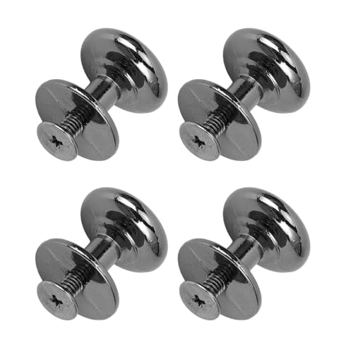 Runder Kopfknopf Nieten, Metallkonstruktion Glatt 18 Mm Rundkopfknopf mit 8 Mm Schrauben für Ledernieten Installation von Schubladengriffscherenfixierwerkzeug (BLACK) von GLOGLOW