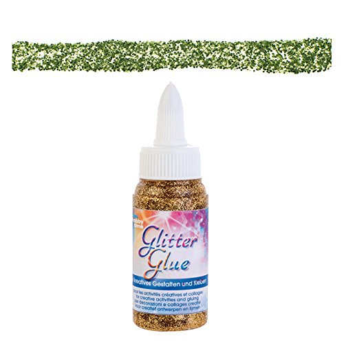 GLOREX Glitterglue Flasche 60ml Dosierverschluss, Glitter, Grün, 3,4 x 3,4 x 10,4 cm von GLOREX