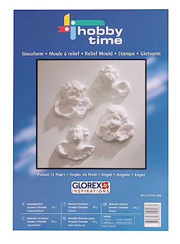 GLOREX Reliefform, Kunststoff, weiß, 80x80mm von GLOREX