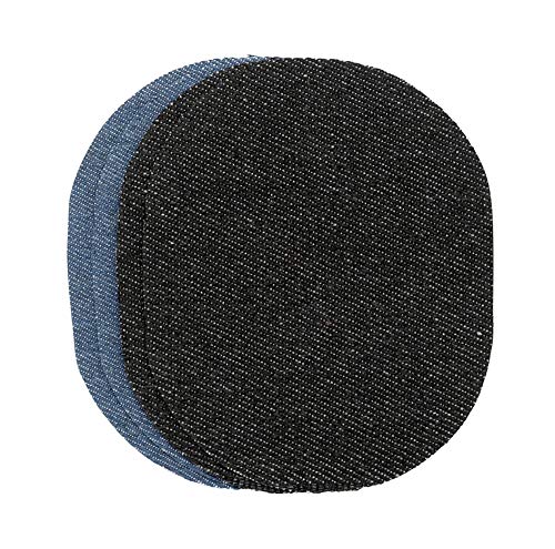 Glorex 5 2001 42 - Bügelflicken Jeans, Flicken zum Aufbügeln, 4 Stück, 2x blau und 2x schwarz, je 75 x 95 mm groß, zum Überdecken von Löchern oder zum Aufpeppen von Kleidung von GLOREX