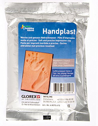 Glorex GmbH 6 8070 415 Handplast, Modelliermasse, hautfarben, 18 x 13 x 1, 5 cm von GLOREX