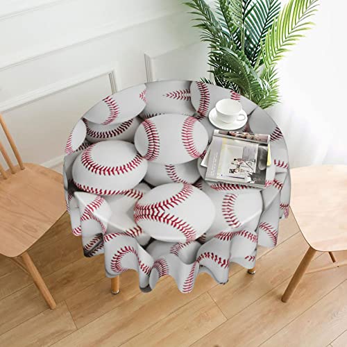 Baseball-Tischdecke, wasserabweisend, auslaufsicher, waschbar, Polyester-Tischdecke, dekorativer Stoff, Tischdecke für Esstisch, Buffet-Partys und Camping, 152,4 cm von GLRTORE