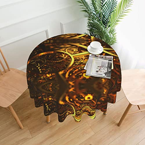 Coole Steampunk-Tischdecke, wasserabweisend, auslaufsicher, waschbar, Polyester-Tischdecke, dekorativer Stoff, Tischdecke für Esstisch, Buffet-Partys und Camping, 152,4 cm von GLRTORE