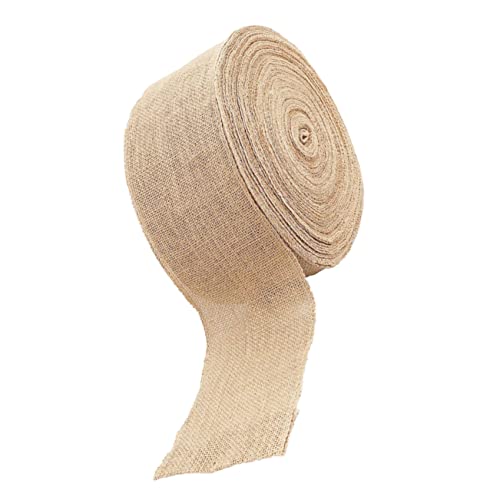 GLSTOY 1 Rolle Jute Webband Bastelband Für Kreative Deko Ideal Für Party Dekoration Vintage Stil x Natürlicher Stoff Für Hochzeiten Geburtstagsfeiern Und Mehr von GLSTOY