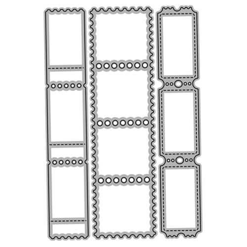 GLSTOY 1 Satz easy putz grusskarte Schneidemesser für Basteln Stanzformen für zu Hause Sammelalbum schneiden sterben Fotorahmen-Stanzformen Stempel Stanzform Kohlenstoffstahl Silver von GLSTOY